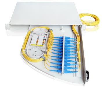 12/24Core Fiber Optic Rotary Patch Panel