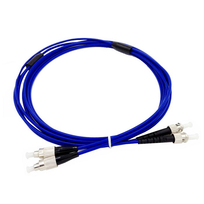 Cordons de brassage à fibre optique blindés duplex monomode ST/UPC-FC/UPC