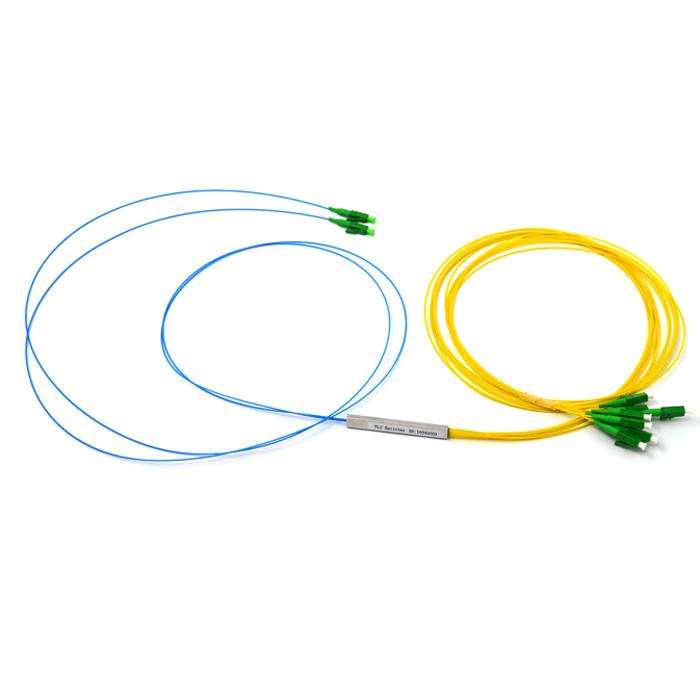 Splitter à fibre optique 2x8 avec tube en acier, 0. 9 mm avec fibre G657A